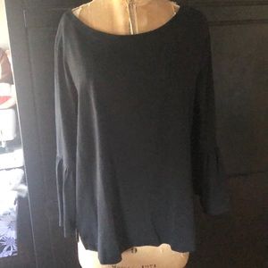 Jcrew black knit long sleeve shirt